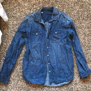 Denim button down